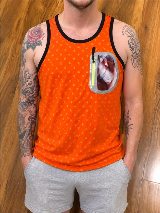Sex Money Weed Other - Sex Money Weed Orange 420 Tank Top Muscle Shirt Mens Small Zip Pocket
